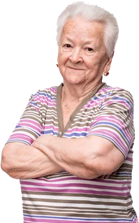 Lächelnde Seniorin