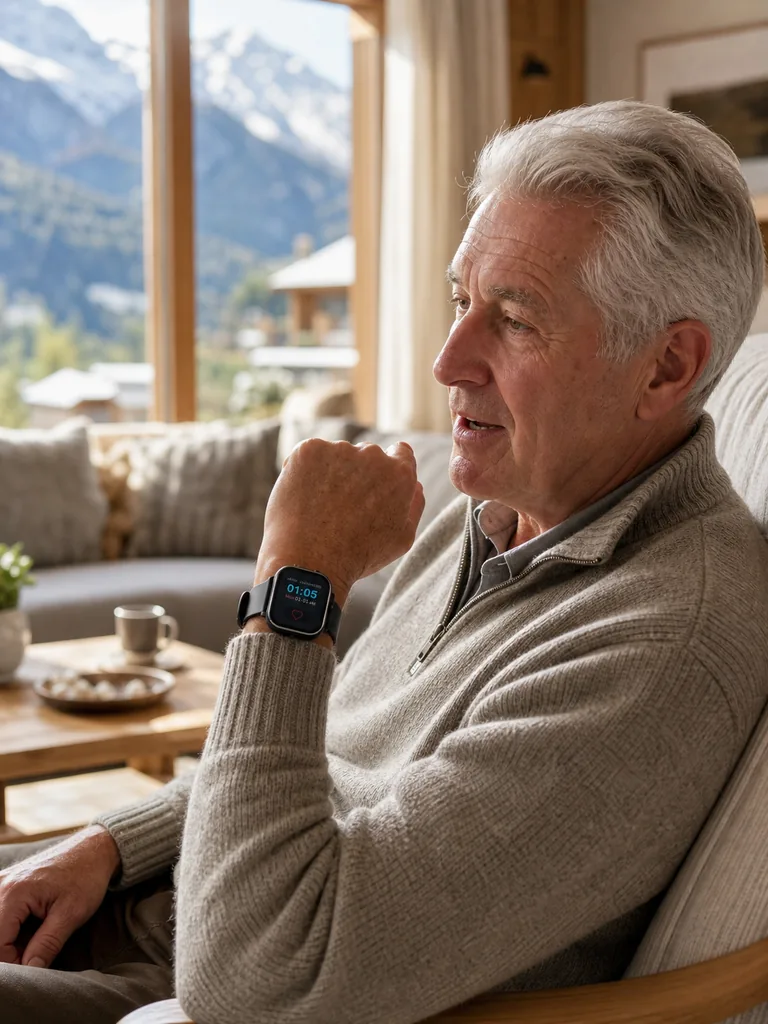 Senior spricht über seine smartangel® Uhr